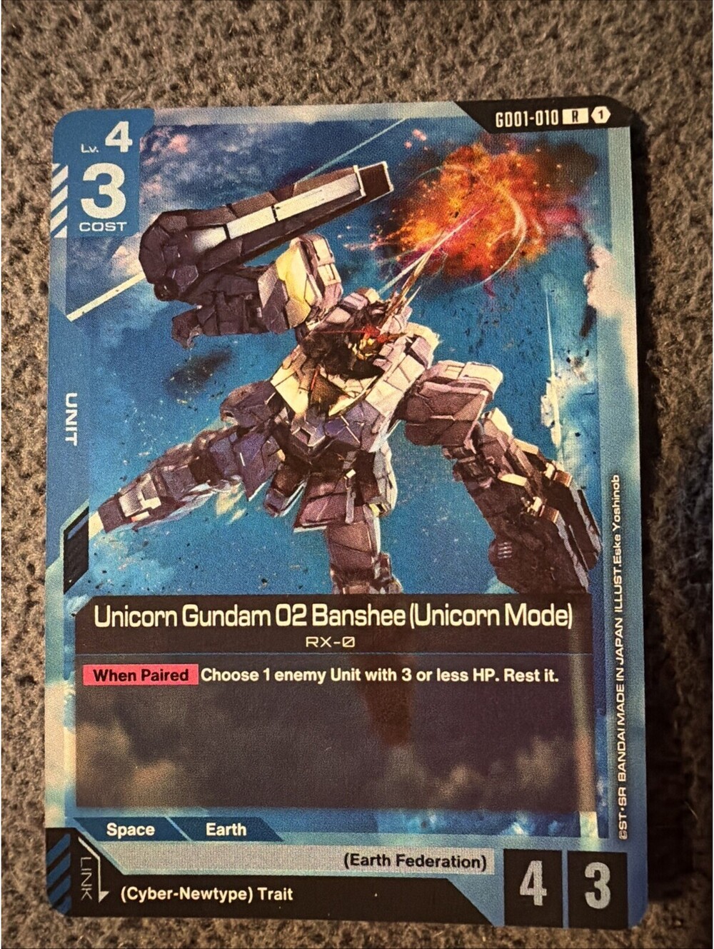 Gundam TCG Newtype Rising Unicorn Gundam 02 Banshee (Unicorn Mode) Foil Rare
